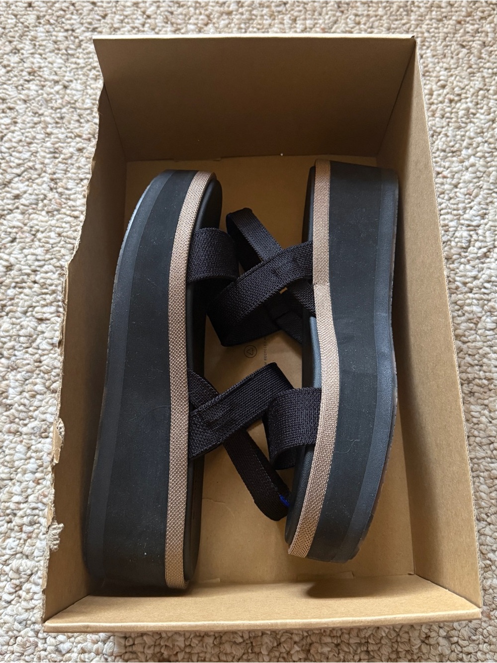 NEW Rothy’s Slingback Platform Wedge Sandals Size 9 - Picture 12 of 12